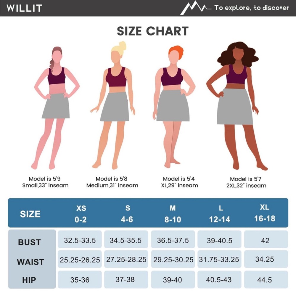 NWT Willit Women's High Waisted Skort SZ XXL - Picture 6 of 9